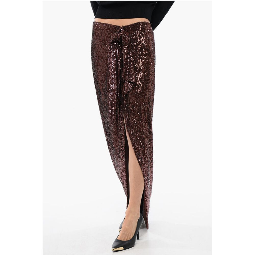 Sequined Skirt With Knotted Detail