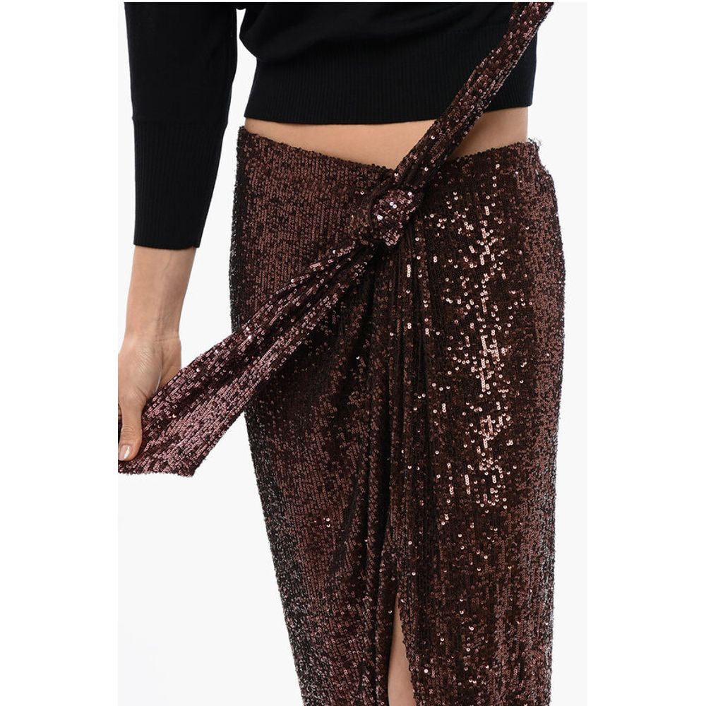Sequined Skirt With Knotted Detail