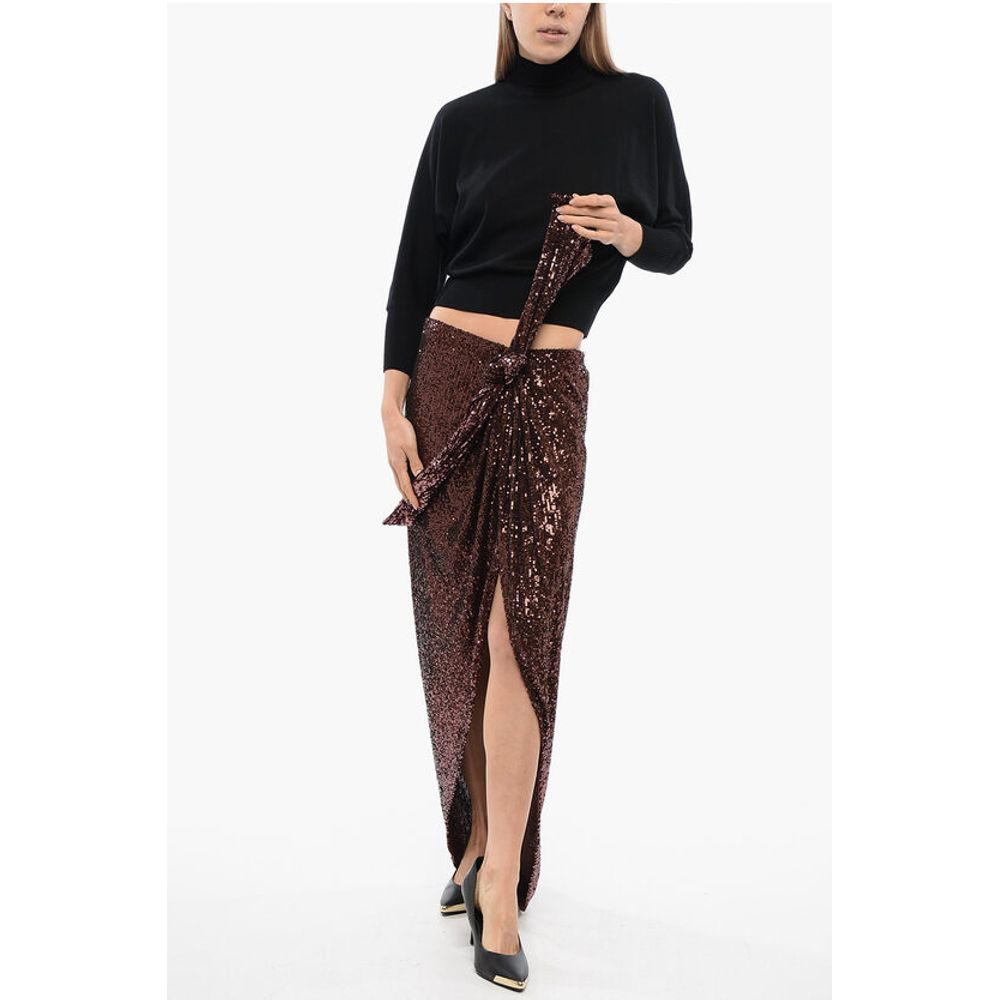 Sequined Skirt With Knotted Detail