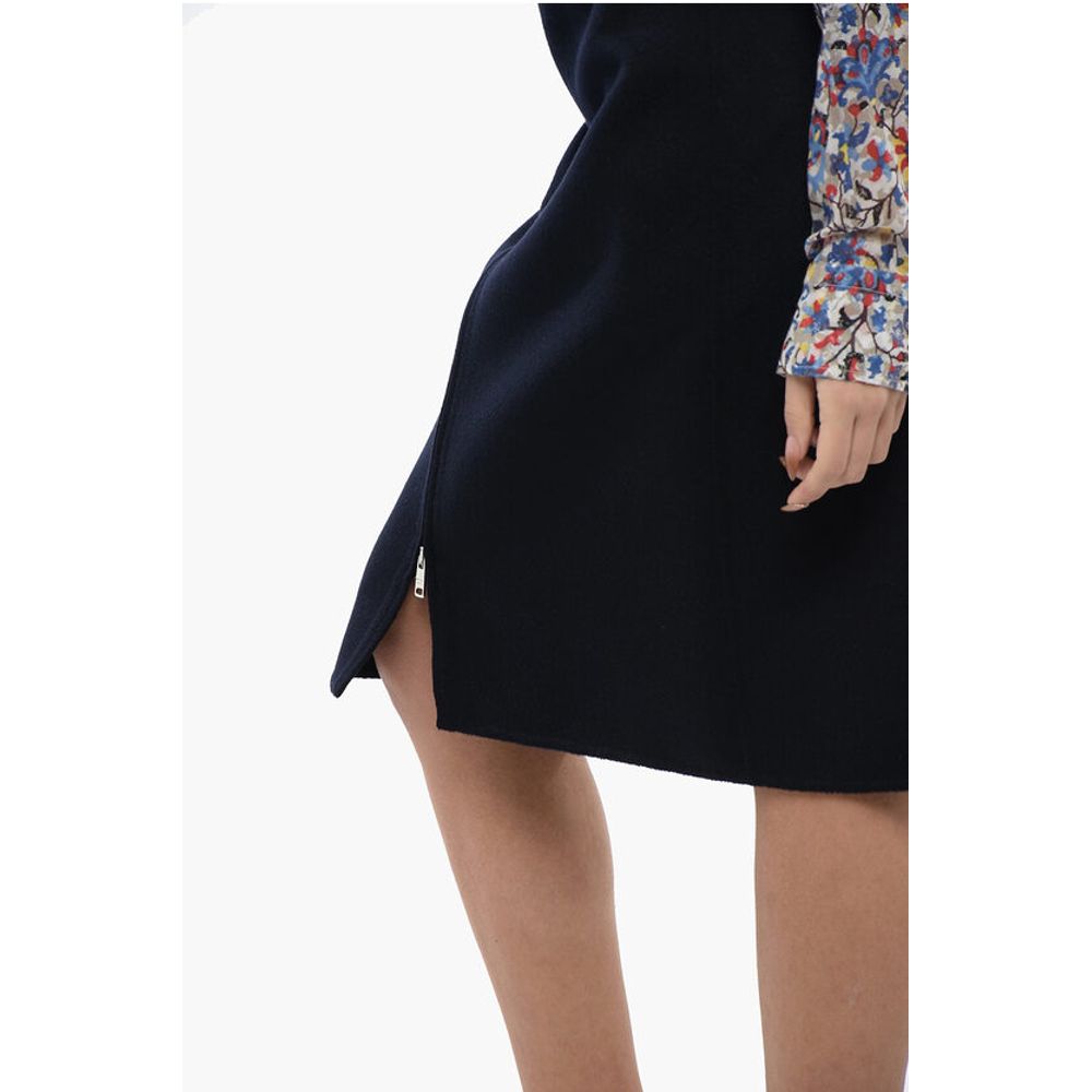 Angora Blend Longuette with Leather Belt