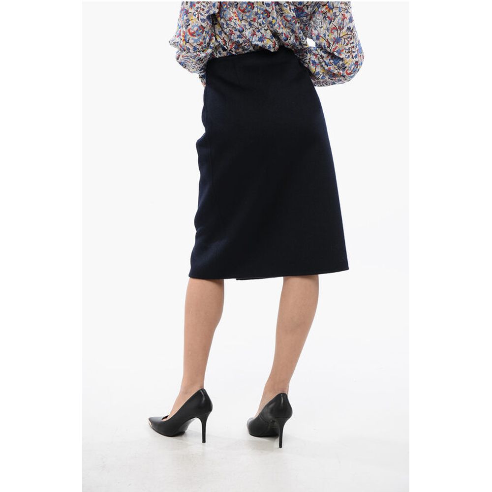 Angora Blend Longuette with Leather Belt