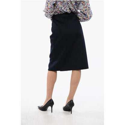 Angora Blend Longuette with Leather Belt