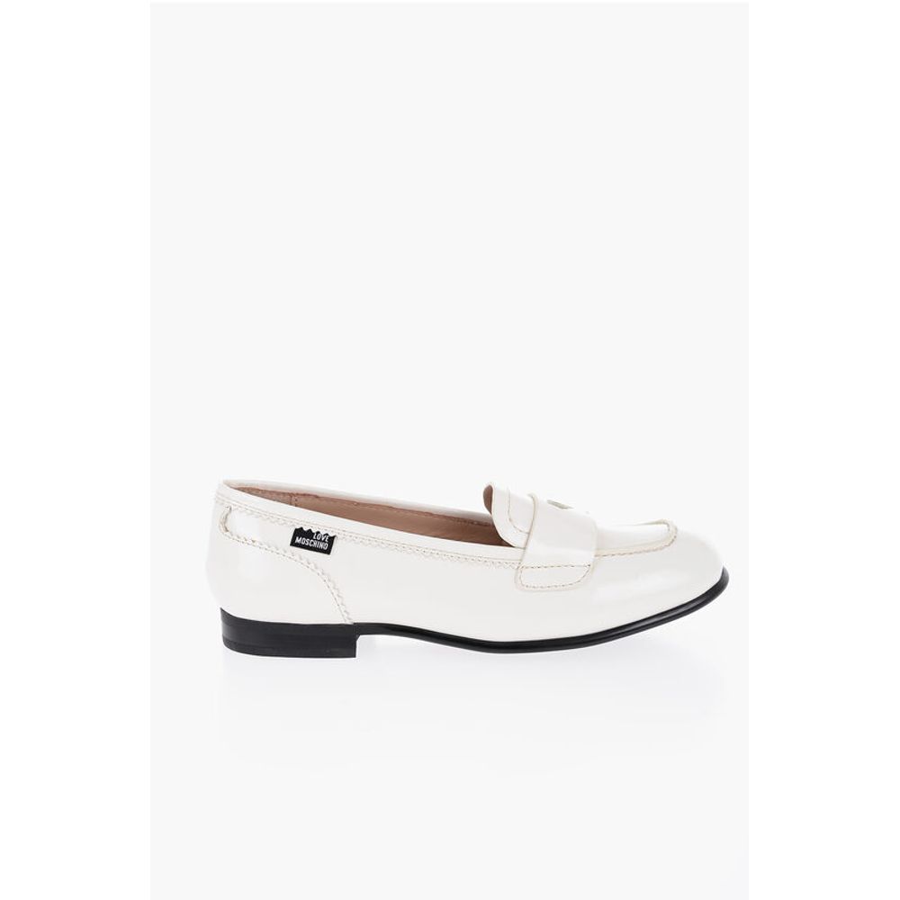LOVE Patent Leather COLLEGE Penny Loafers with Round Toe