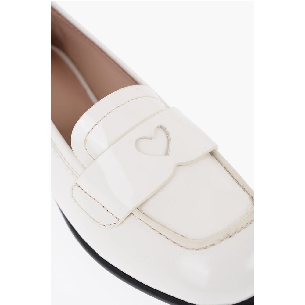 LOVE Patent Leather COLLEGE Penny Loafers with Round Toe
