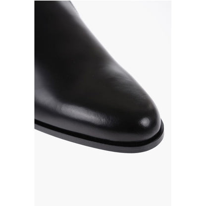 Leather Loafers with Silver-Effect Detail