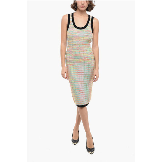 Bouclè Knitted Midì Dress with Lurex Detailing