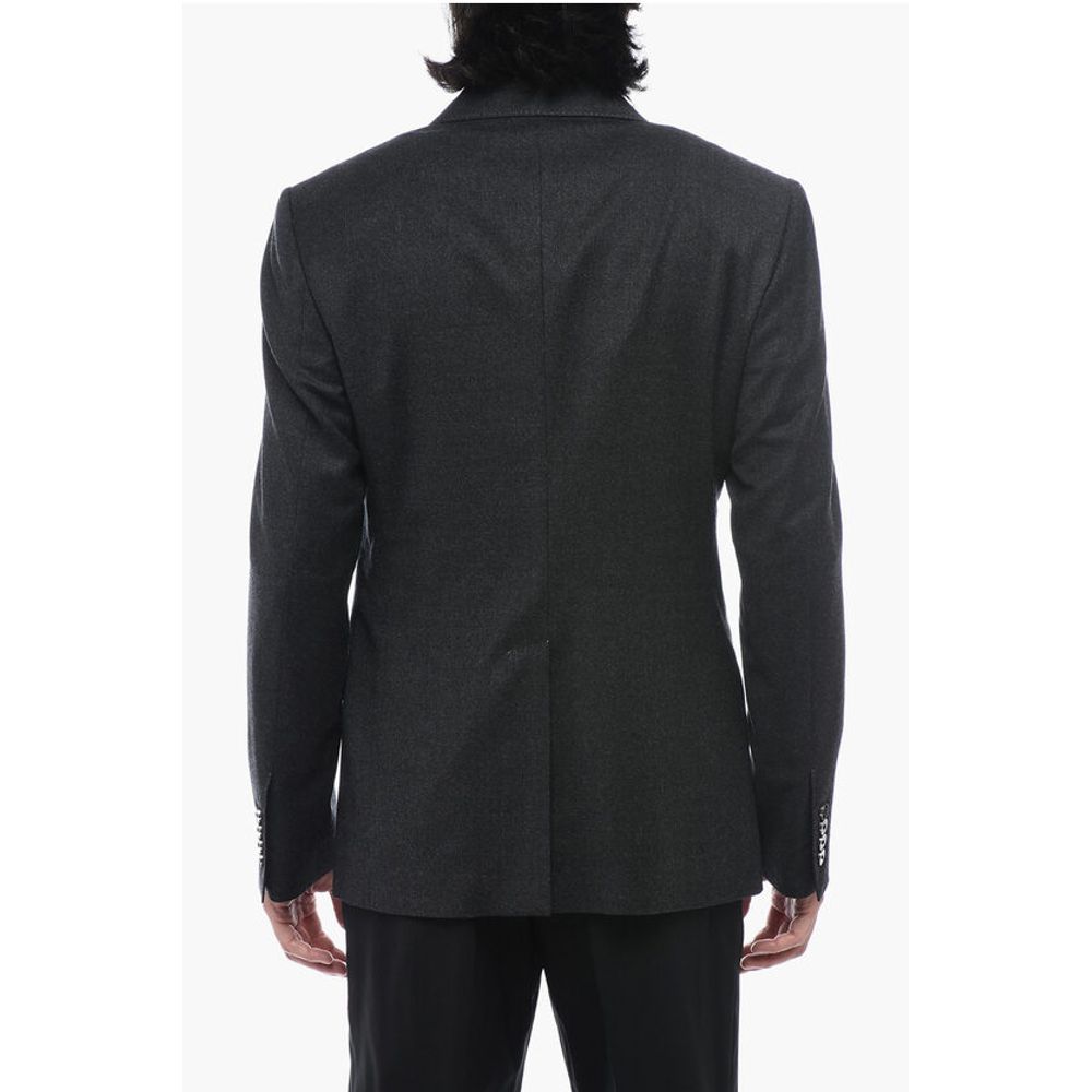 TAILORED Wool Double-Breasted Blazer with Peak Lapel