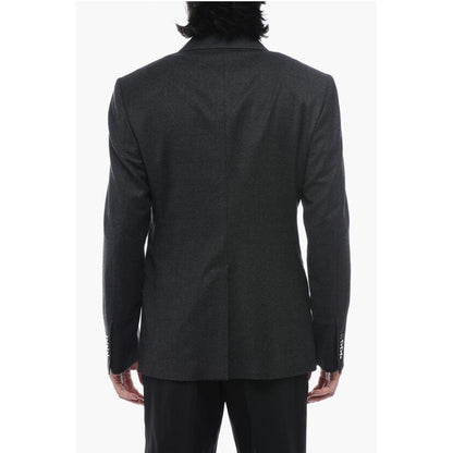 TAILORED Wool Double-Breasted Blazer with Peak Lapel