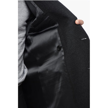 TAILORED Wool Double-Breasted Blazer with Peak Lapel