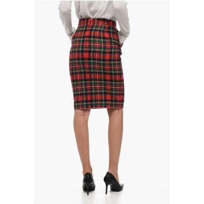 Wool Blend Tartan Skirt