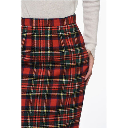 Wool Blend Tartan Skirt