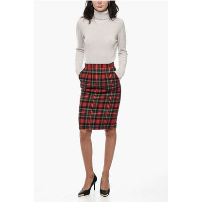Wool Blend Tartan Skirt