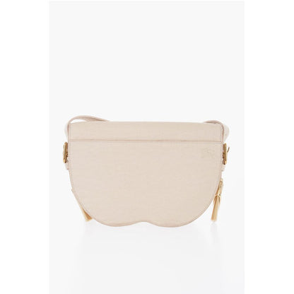Grained Leather Satchel Bag with Asymmetric Hem