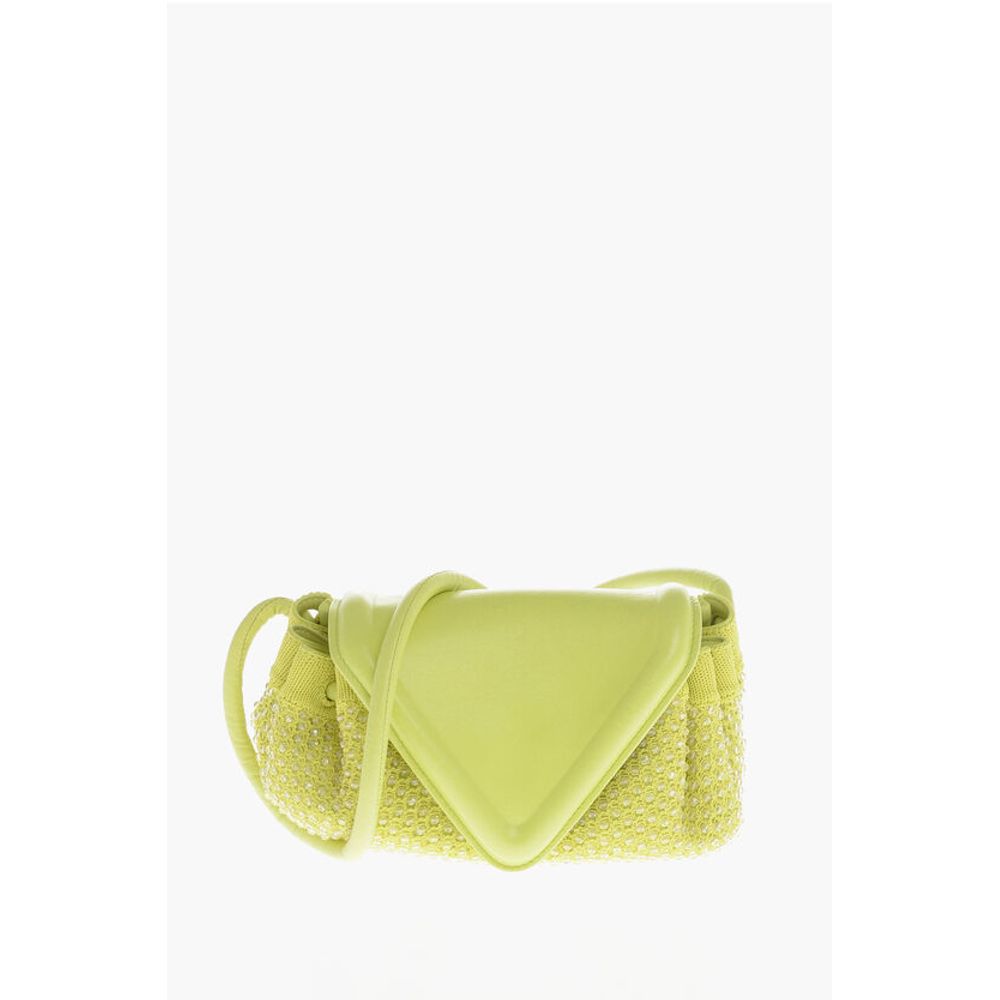 Leather BEAK Bag with Rhinestone Application