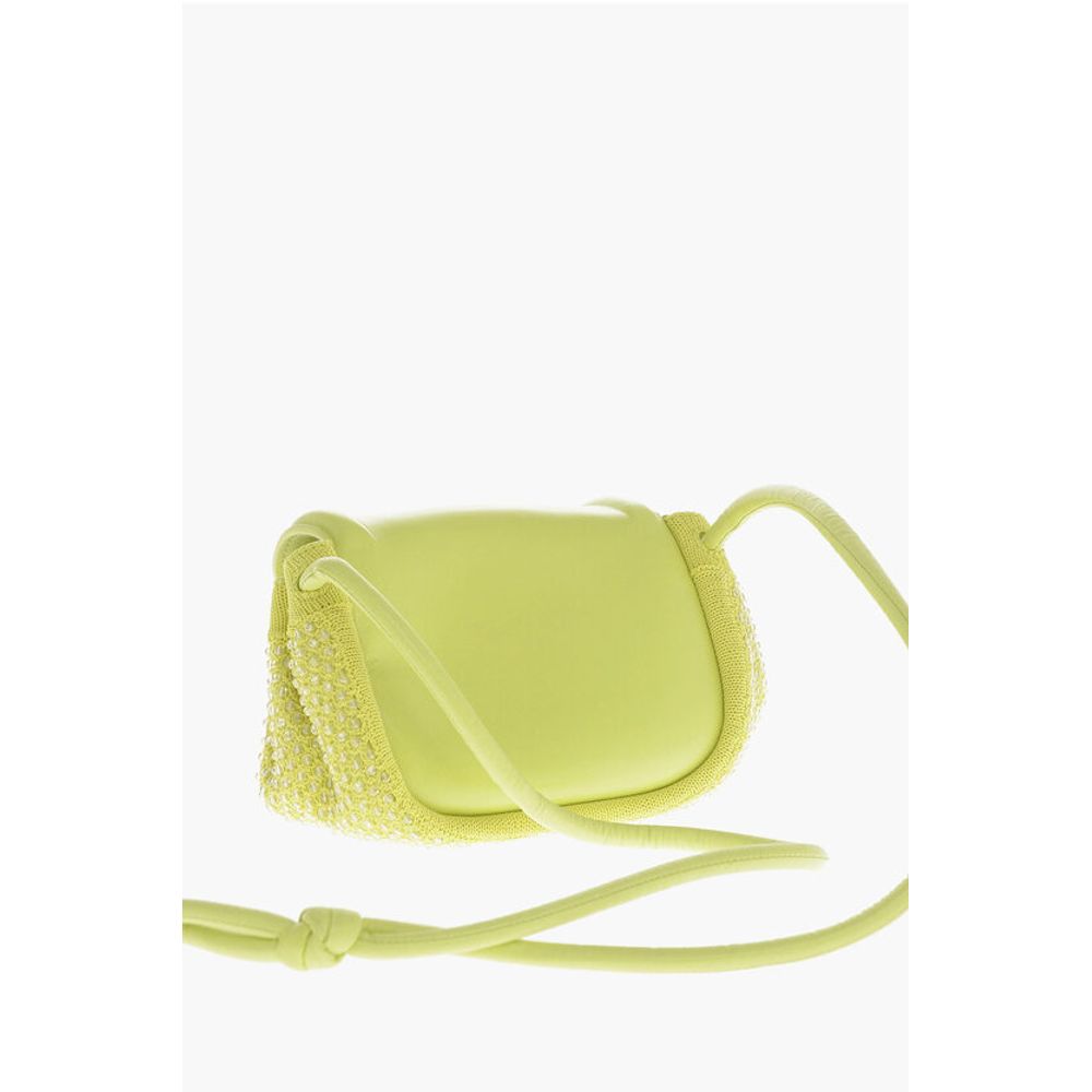 Leather BEAK Bag with Rhinestone Application