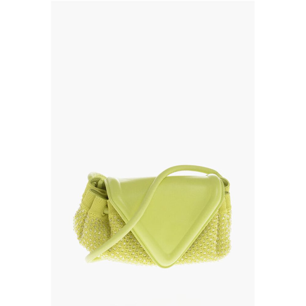 Leather BEAK Bag with Rhinestone Application