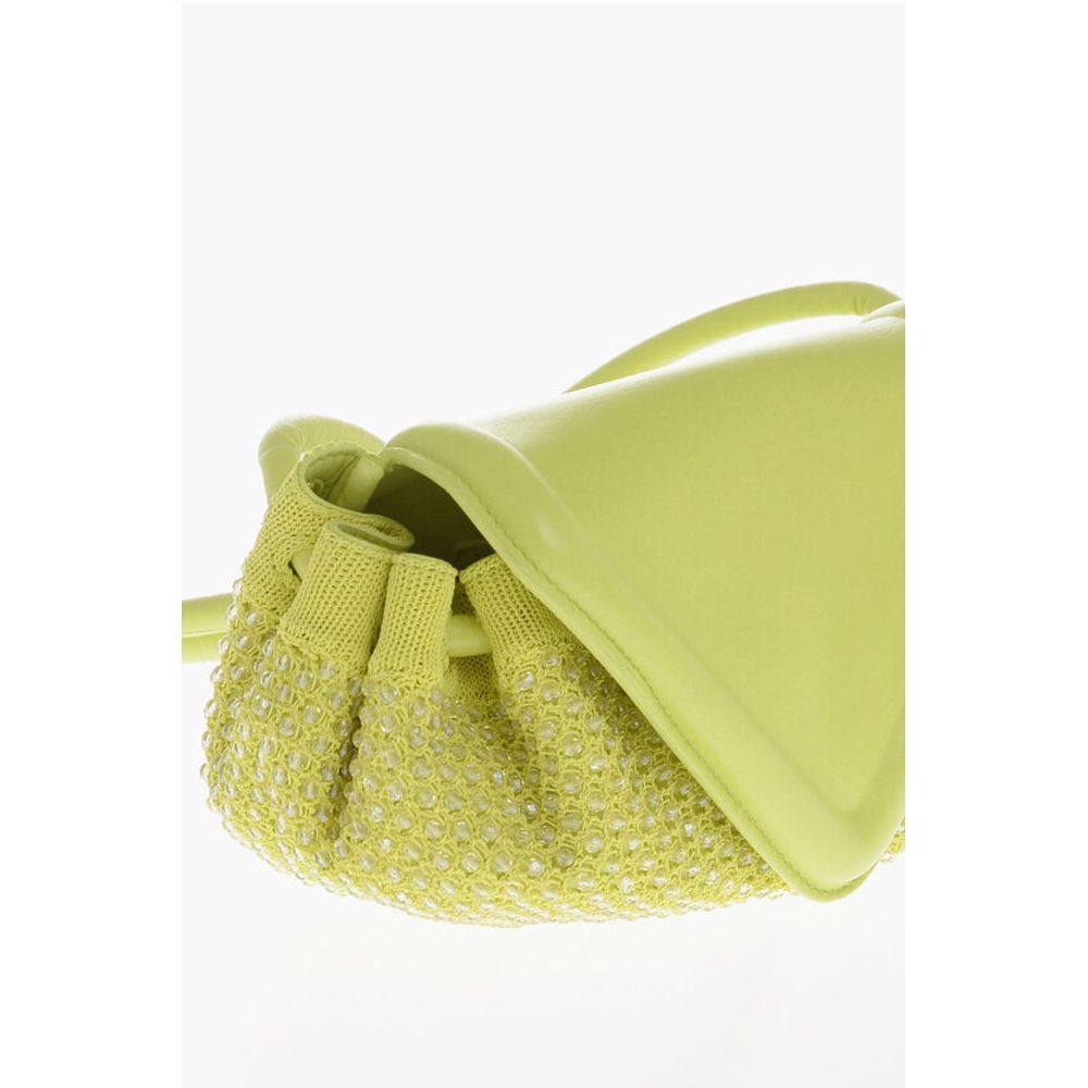 Leather BEAK Bag with Rhinestone Application
