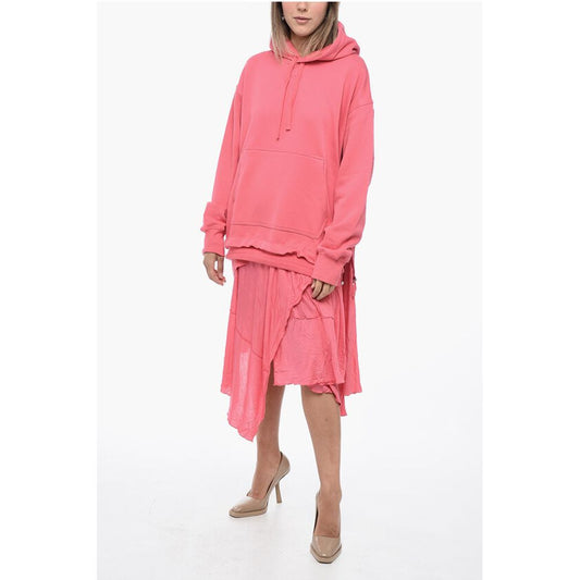 Double Fabbric D-ROLLER Dress with Asymmetric Hem