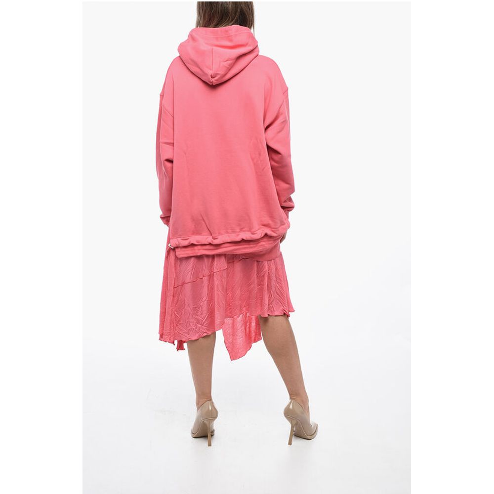 Double Fabbric D-ROLLER Dress with Asymmetric Hem