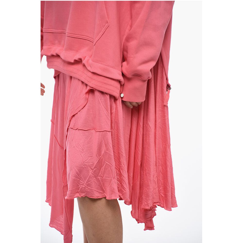 Double Fabbric D-ROLLER Dress with Asymmetric Hem