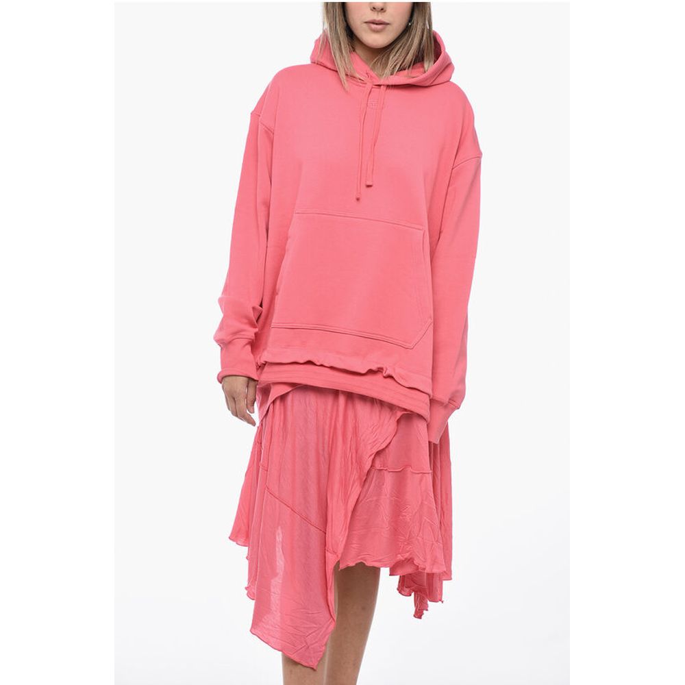 Double Fabbric D-ROLLER Dress with Asymmetric Hem