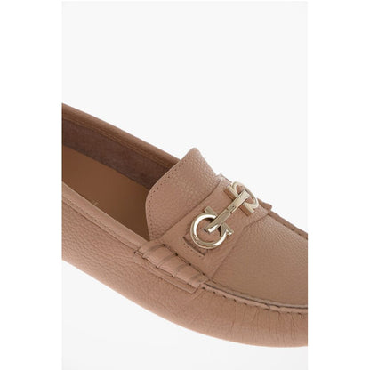 Hammered Leather ODILIA Loafers With Clamps