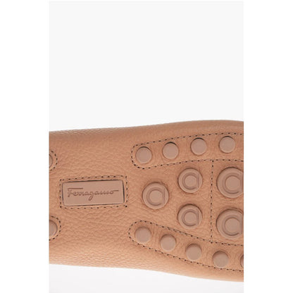 Hammered Leather ODILIA Loafers With Clamps