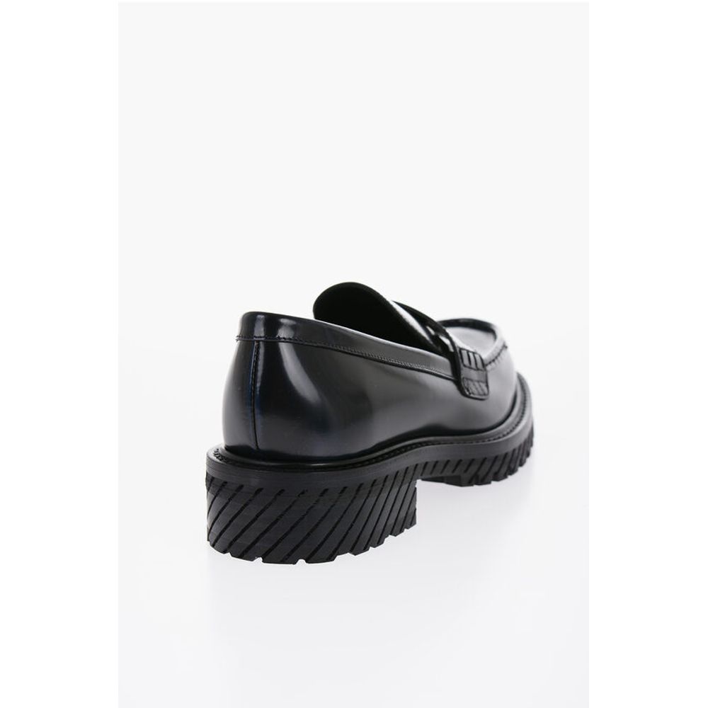Leather COMBAT Penny Loafers with Carrion Sole