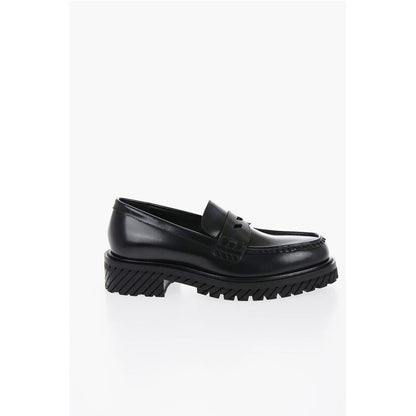 Leather COMBAT Penny Loafers with Carrion Sole
