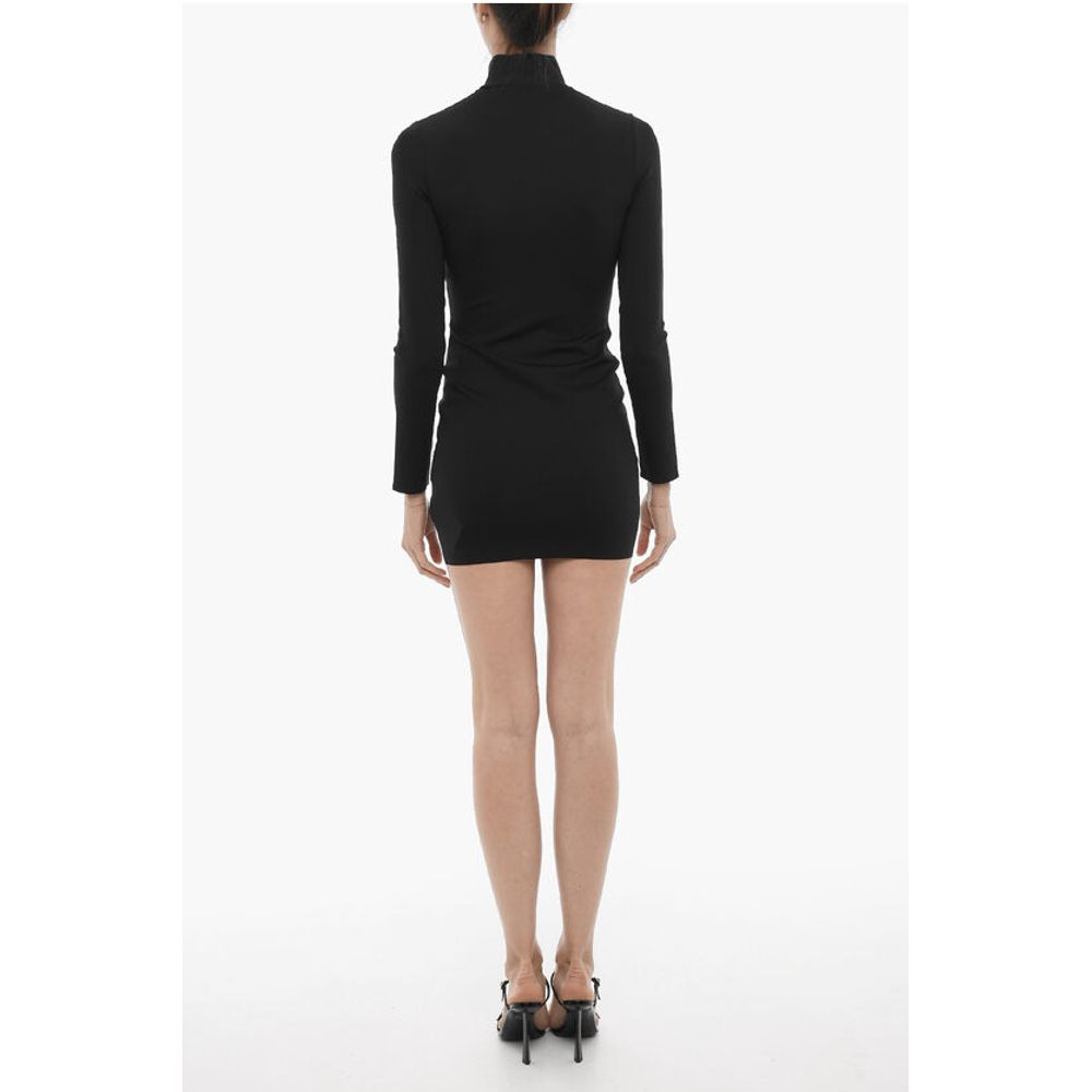 Long Sleeved Stretch Nylon Bodycon Dress