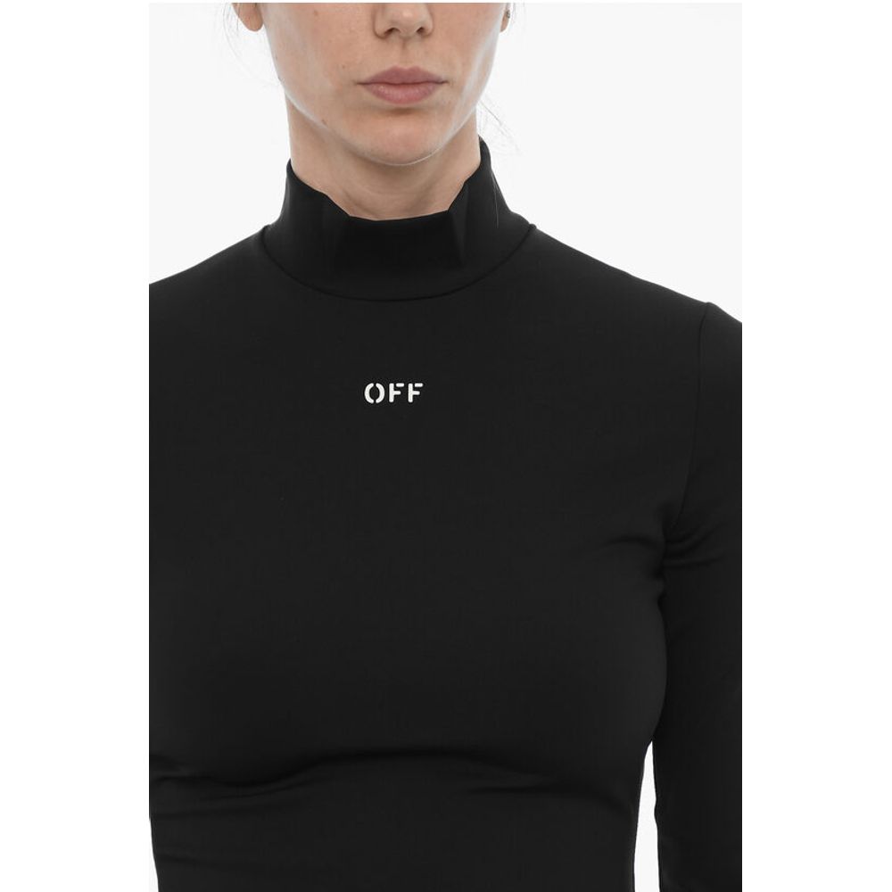 Long Sleeved Stretch Nylon Bodycon Dress