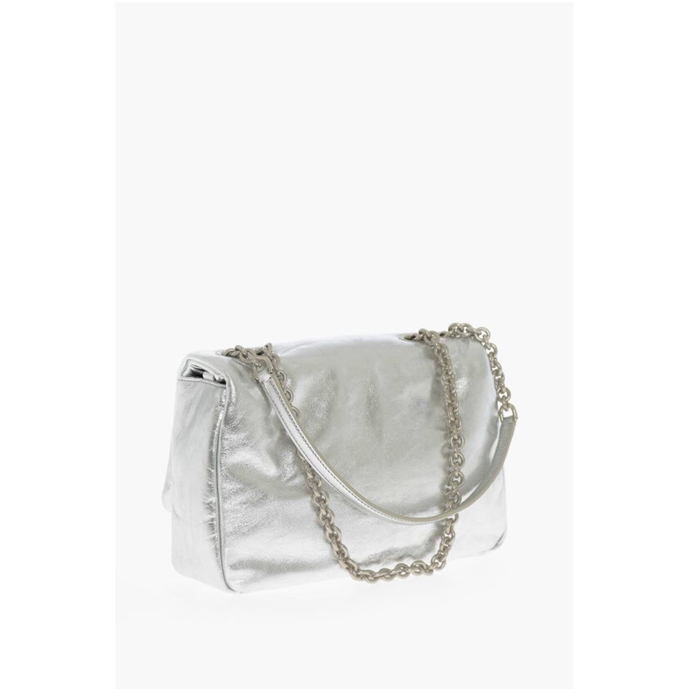 Metallic Leather JITNEY Crossbody Bag