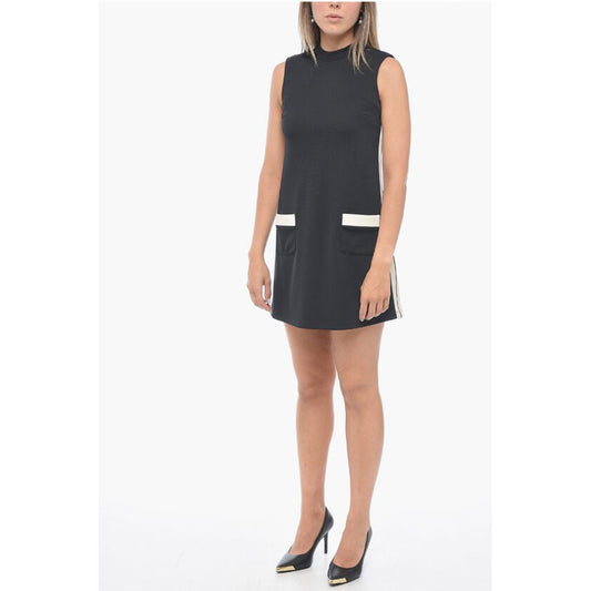 Sleeveless Track Dress with Patch Pockets