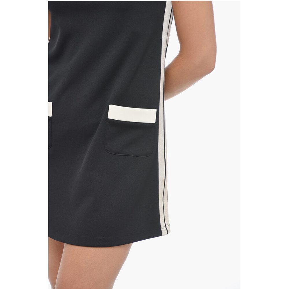 Sleeveless Track Dress with Patch Pockets