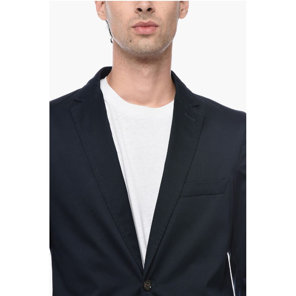 Single Breasted Blazer With Flap Pockets