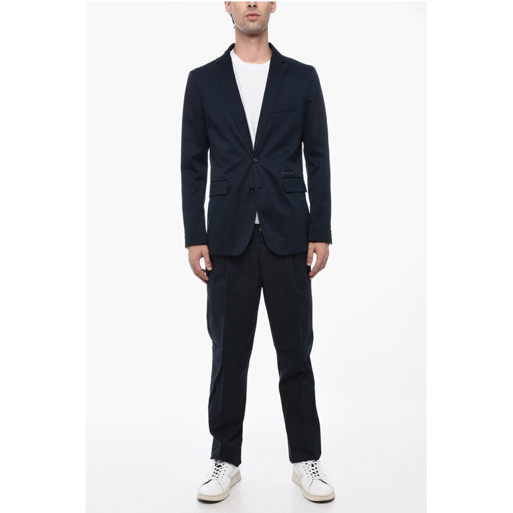 Single Breasted Blazer With Flap Pockets