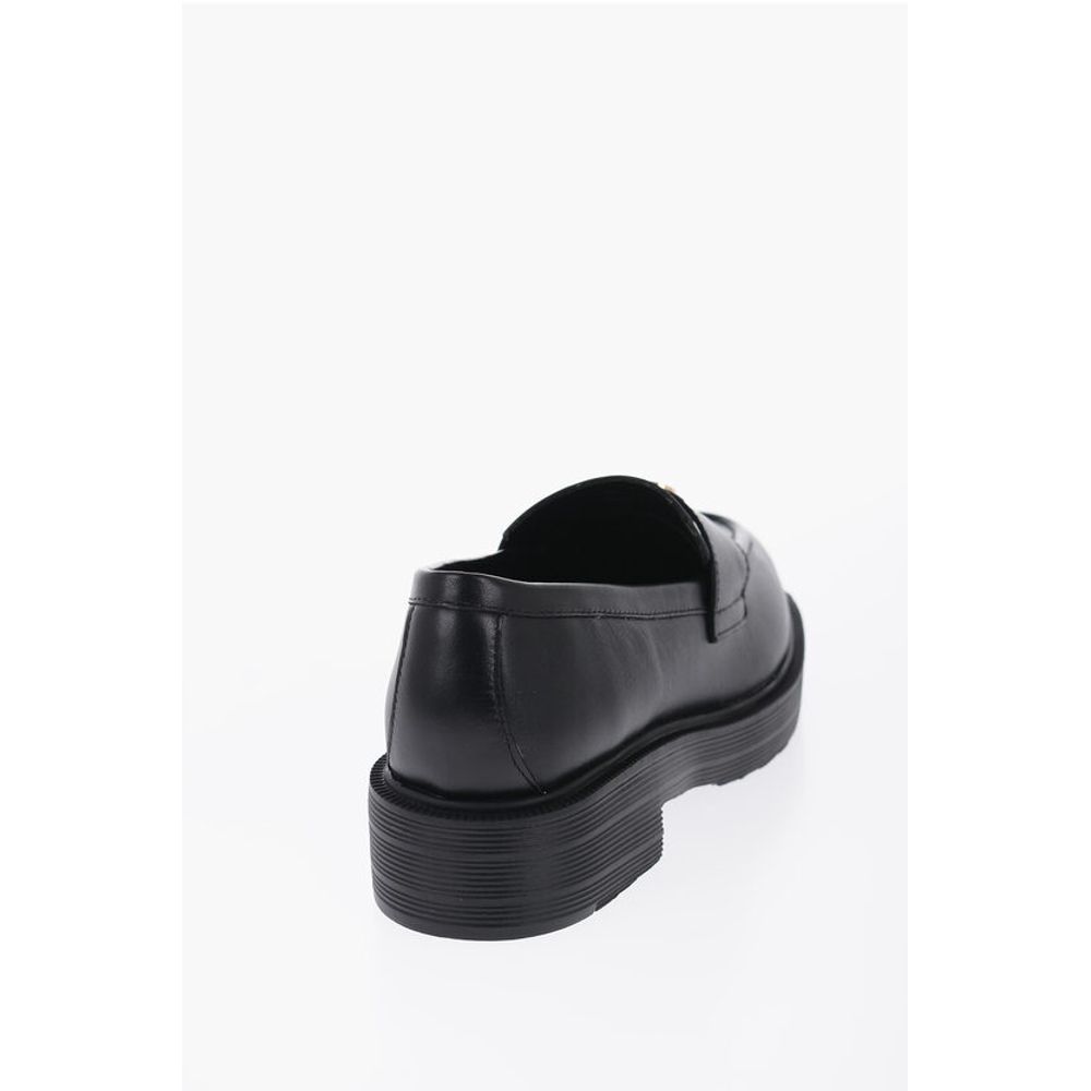 LOVE Leather Loafers with Heart-Shaped Detail