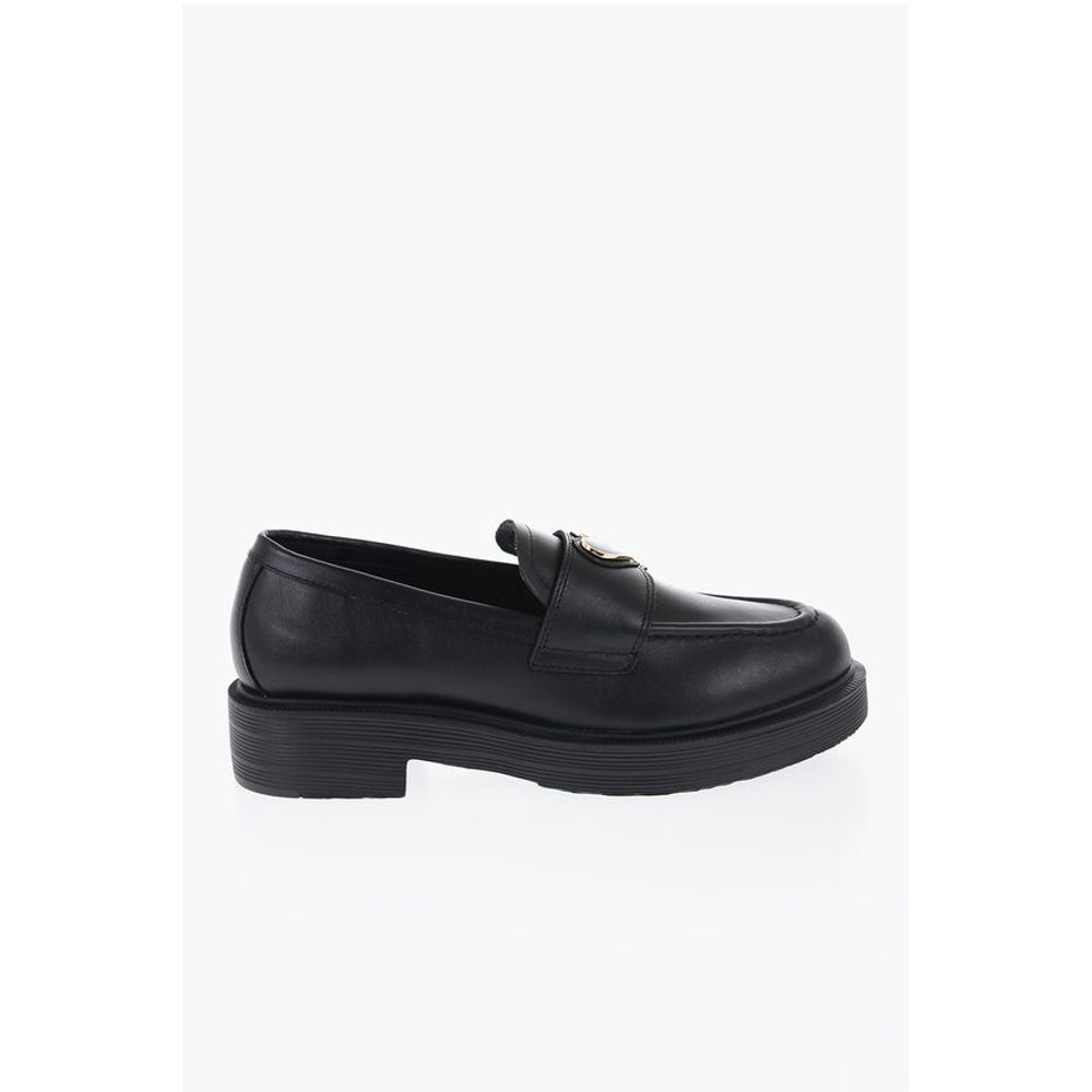 LOVE Leather Loafers with Heart-Shaped Detail