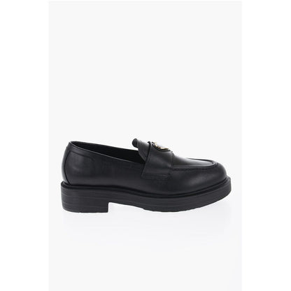 LOVE Leather Loafers with Heart-Shaped Detail