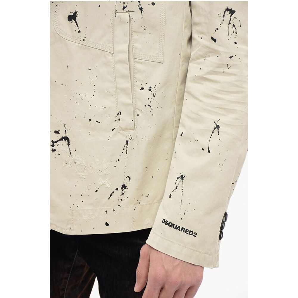 Sketched Design Cotton Saharan Blazer