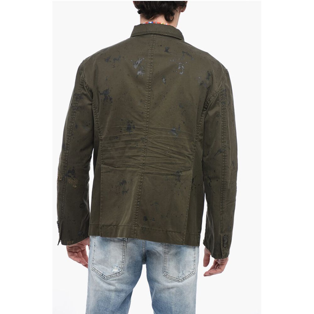 Sketched Design Cotton Saharan Blazer