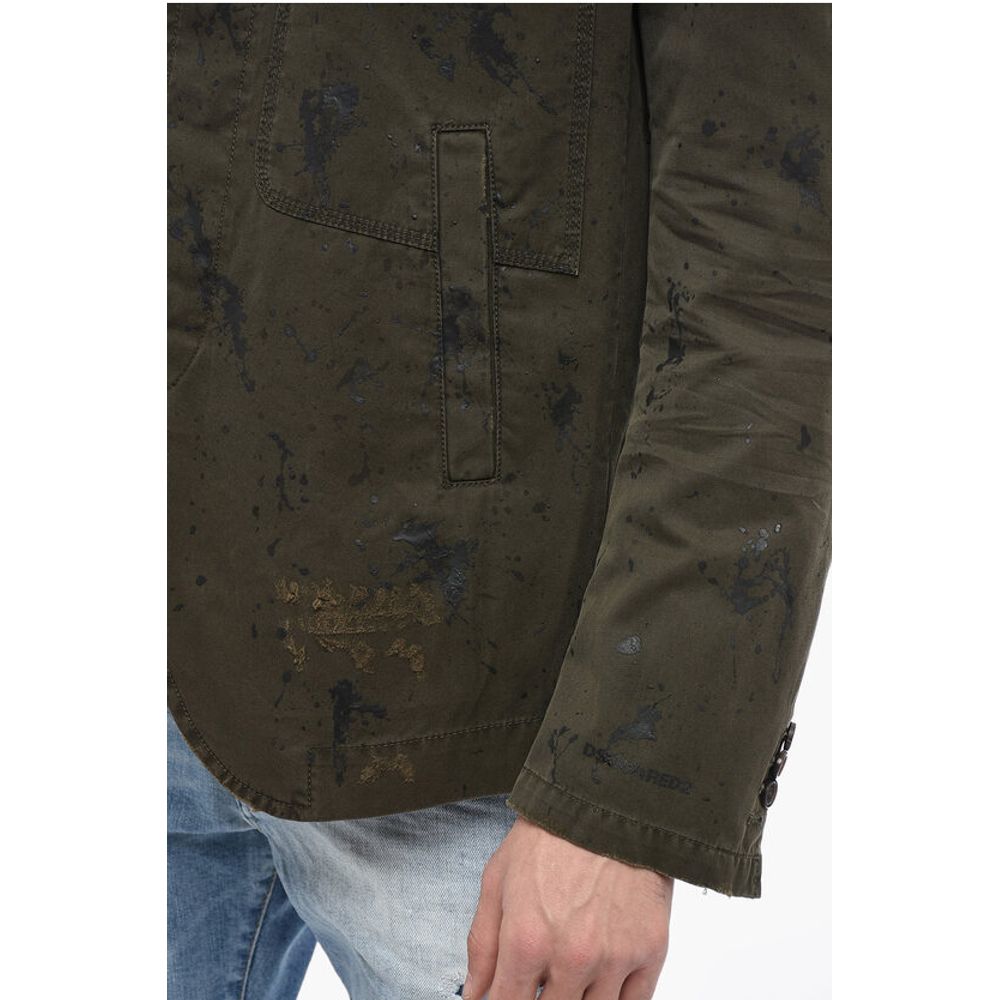 Sketched Design Cotton Saharan Blazer