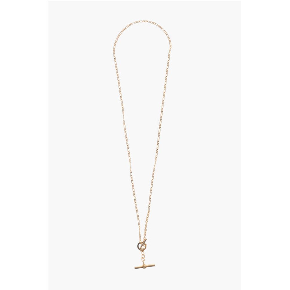 Siver gold Tone Necklace with T Pendent