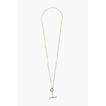 Siver gold Tone Necklace with T Pendent