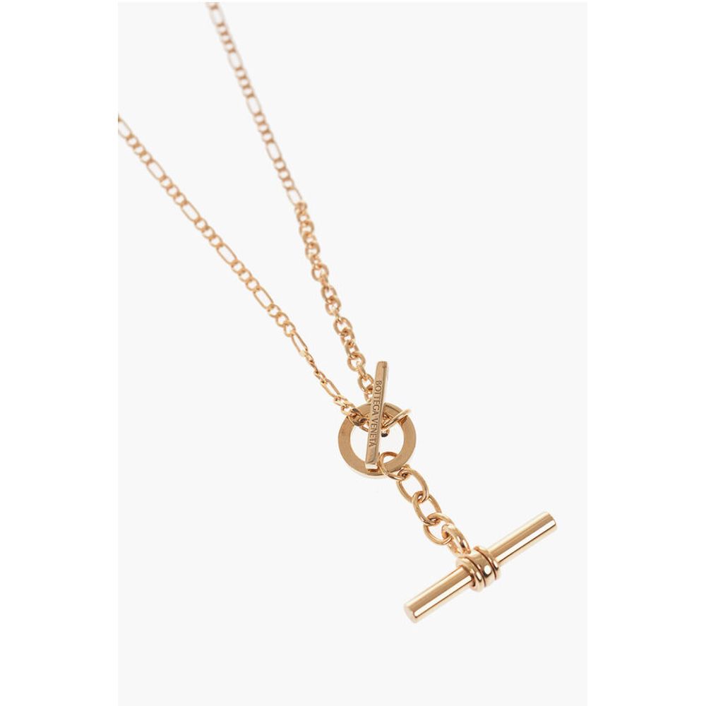Siver gold Tone Necklace with T Pendent