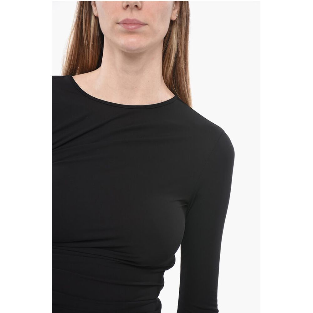 Jersey Sheath Dress with Draped Detail