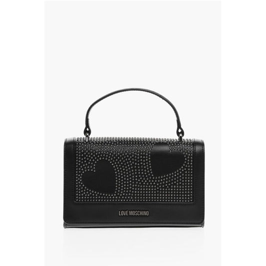 LOVE Faux Leather Embellished Studs Hand Bag with Chain