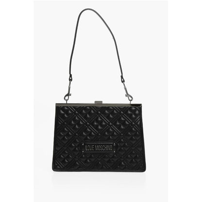LOVE Quilted Faux Leather Crossbody Bag with Ton On Ton Logo