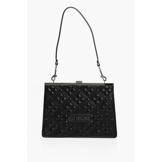 LOVE Quilted Faux Leather Crossbody Bag with Ton On Ton Logo