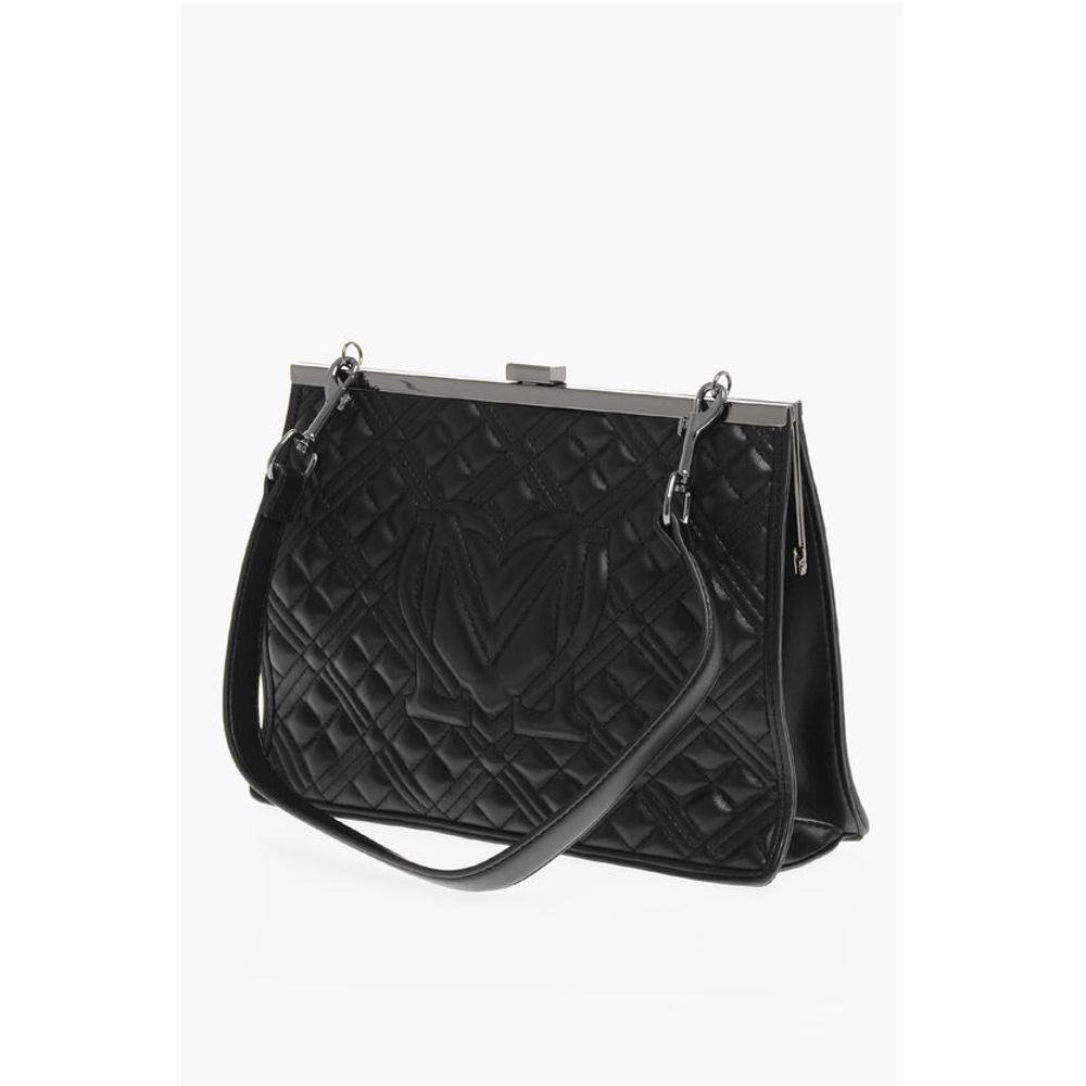 LOVE Quilted Faux Leather Crossbody Bag with Ton On Ton Logo